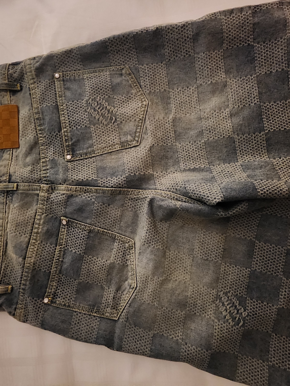Louis Vuitton 3D Damier Denim Shorts - Picture 7 of 13